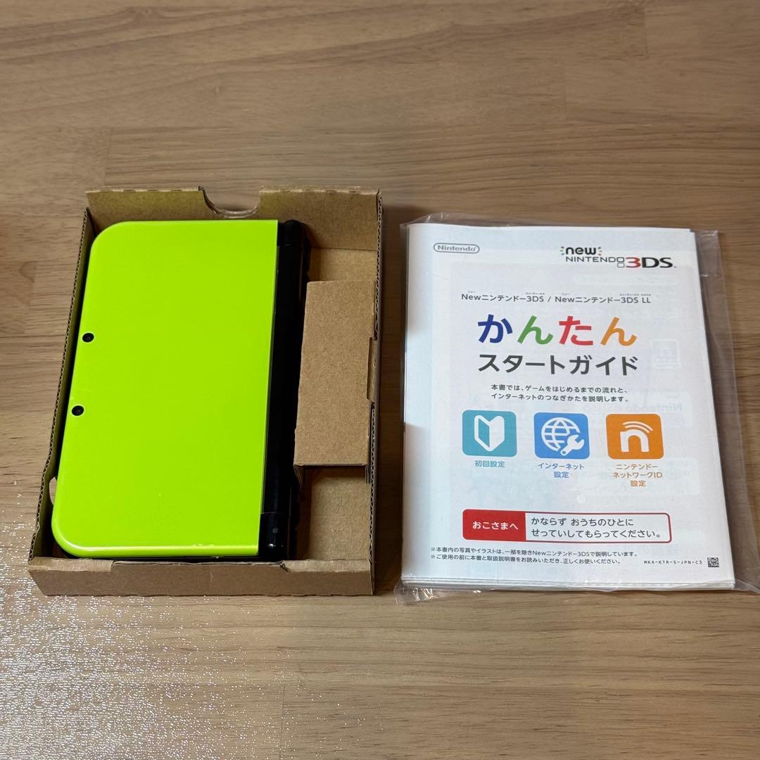 Newニンテンドー3DS LL ライム×ブラック 箱付き 3-143