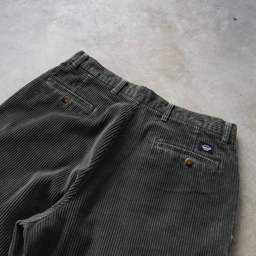 90s ドッカーズ ツータックコーデュロイスラックス ルーズフィットW34L30