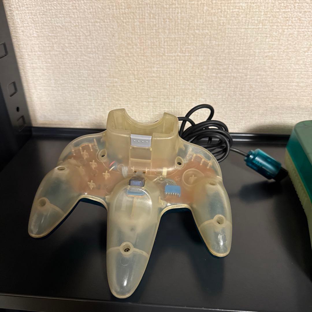 【通電確認済み】ニンテンドー64 本体 クリアブルー コントローラー