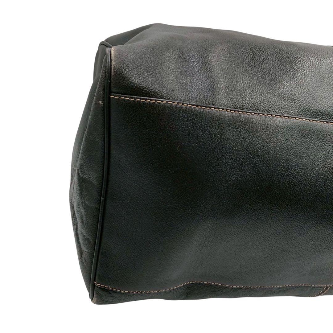 オールレザー◎Dunhill ダンヒル ボストンバッグ メンズ 黒 ブラック