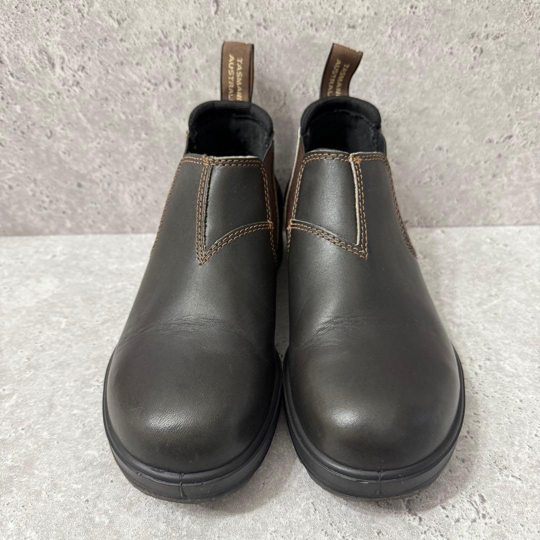 美品 Blundstone ローカット サイドゴアブーツ ダークブラウン UK3