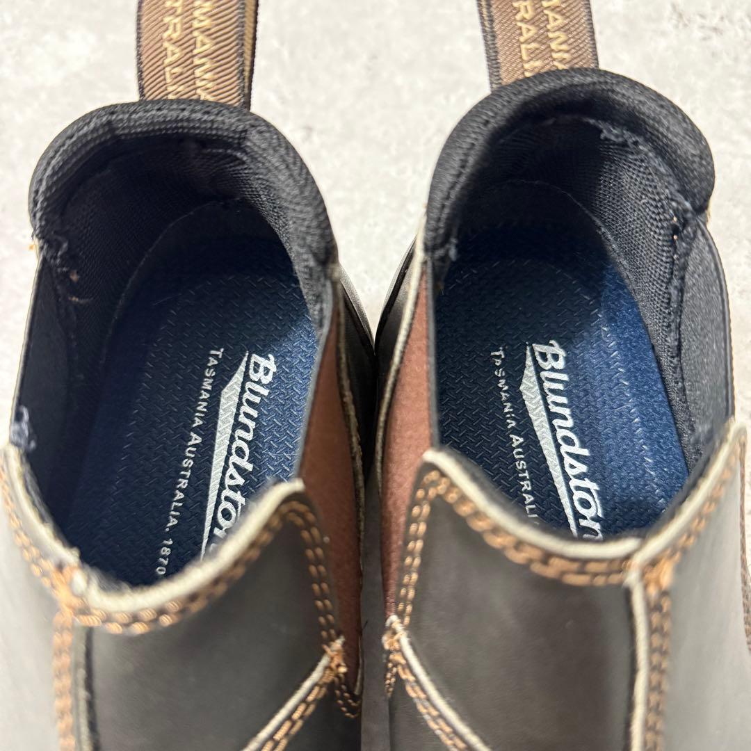 美品 Blundstone ローカット サイドゴアブーツ ダークブラウン UK3