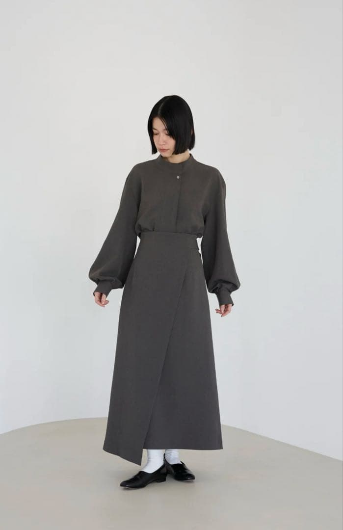 スカート foufou** high waist wrap skirt