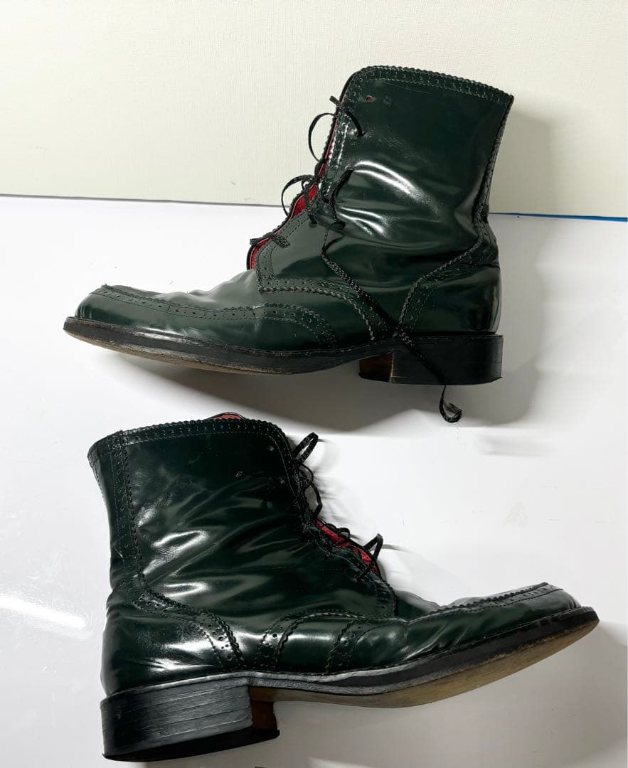 J*3様 Jean Paul Gaultier レザー ブーツ 深緑 ゴルチェ