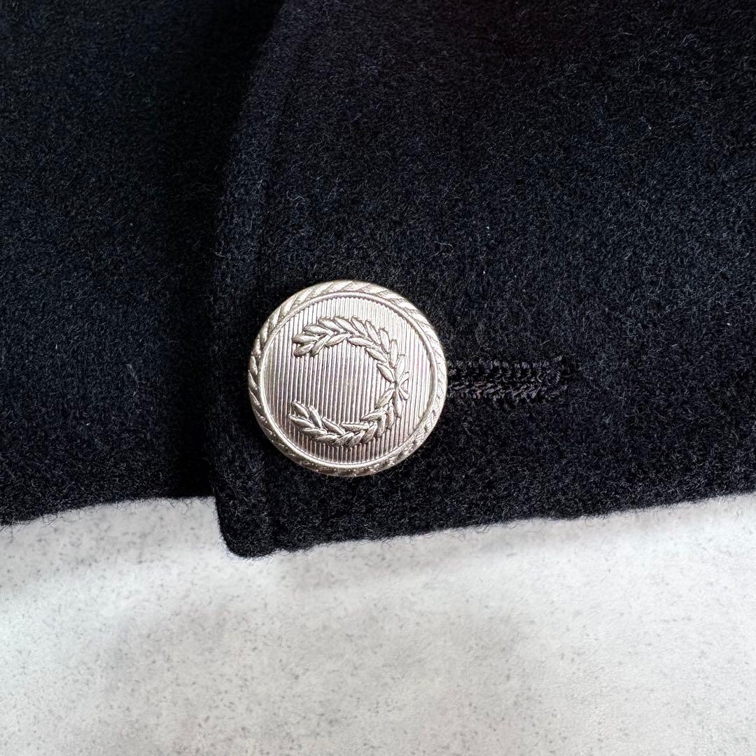 FRED PERRY ウール ブレザー ブラック M 赤裏地 日本製