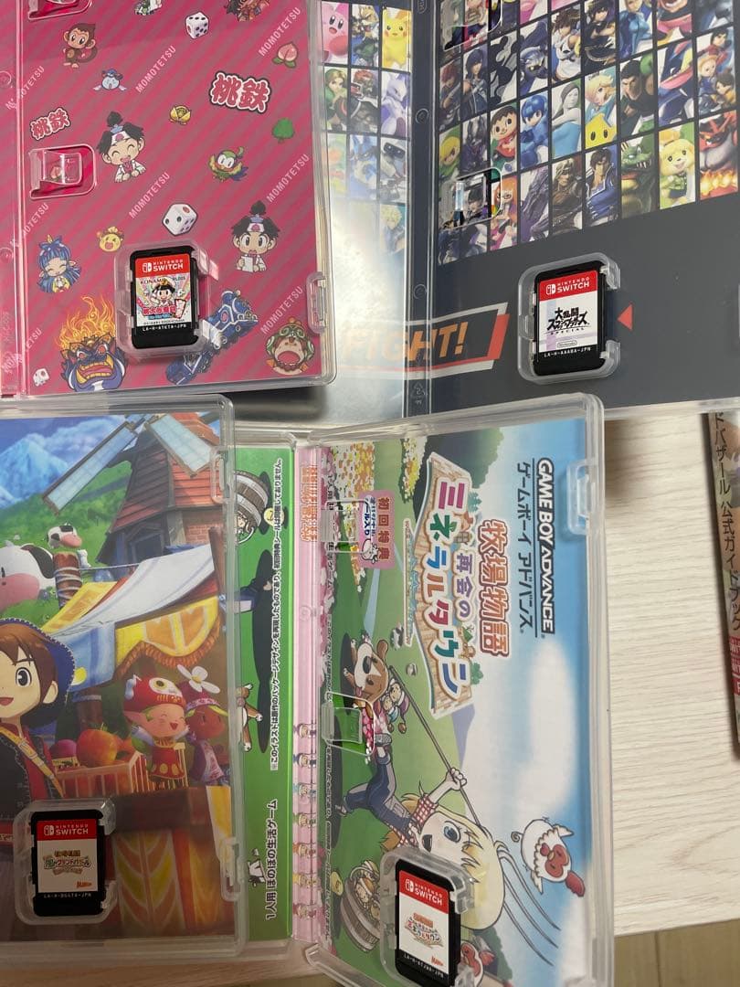 Nintendo Switch 本体 青/赤 ゲームソフト4本、攻略本1冊