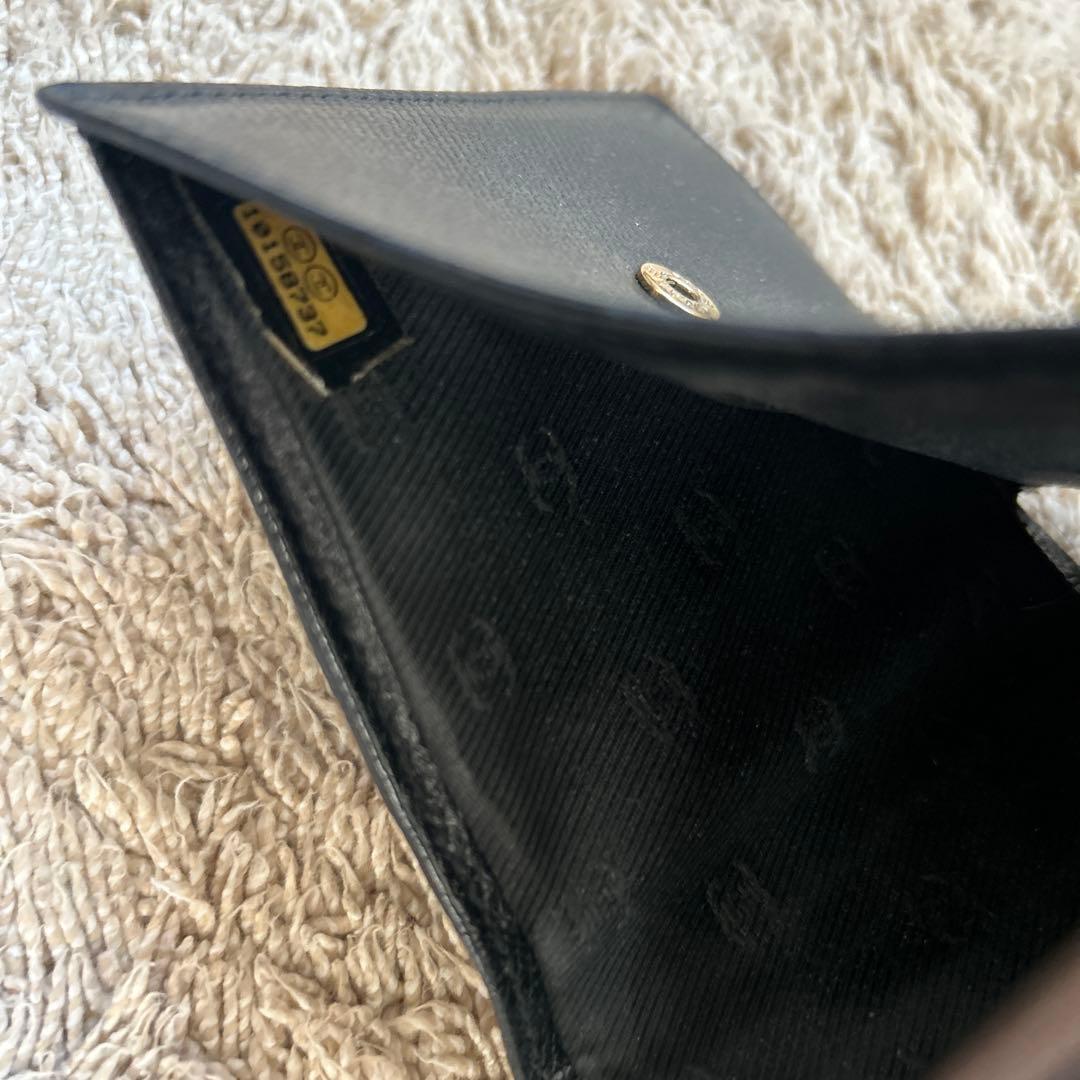 【訳あり】CHANEL 2つ折り　財布　ブラック