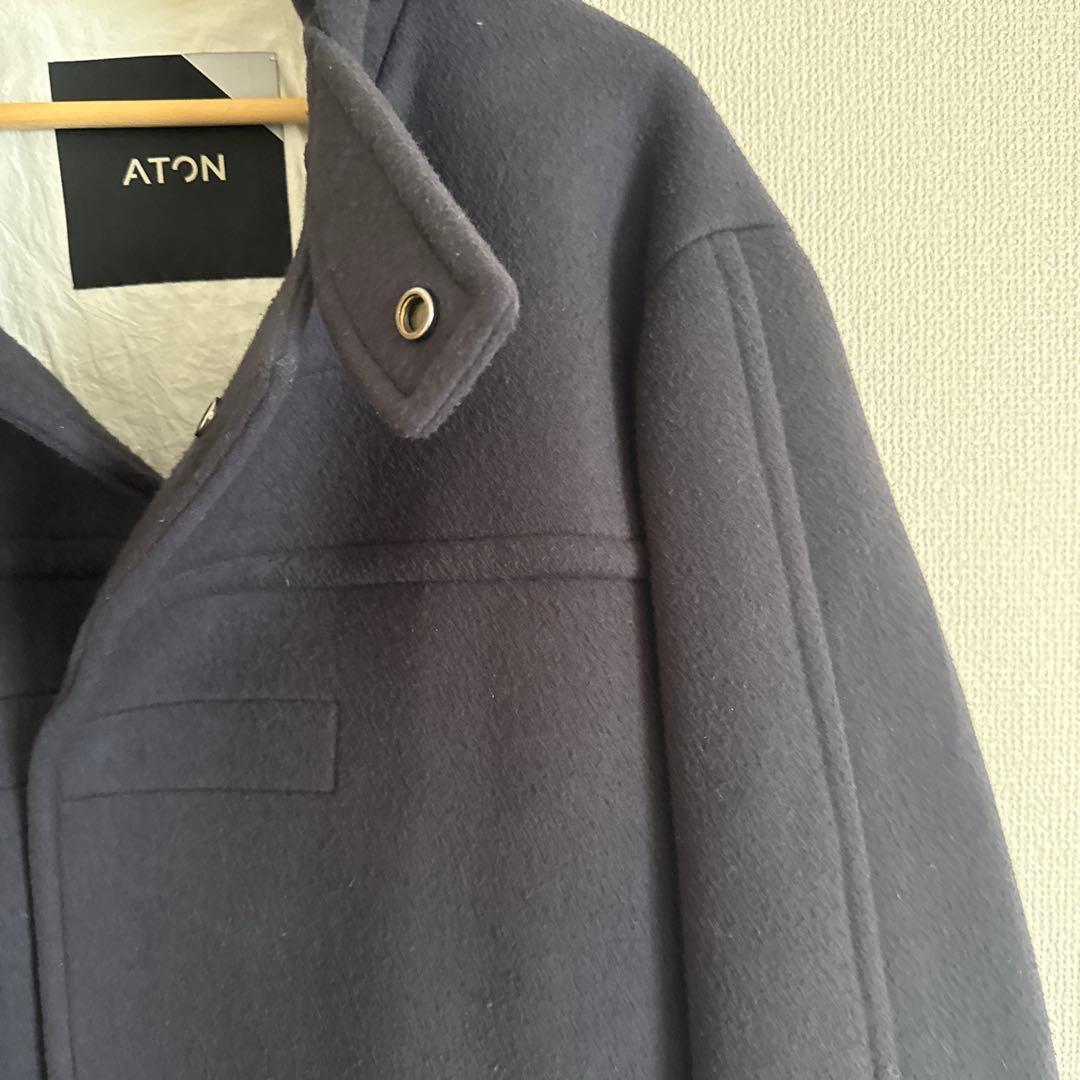 激レア　ビックサイズ　aton ダッフルコート　スーパー160s 20aw
