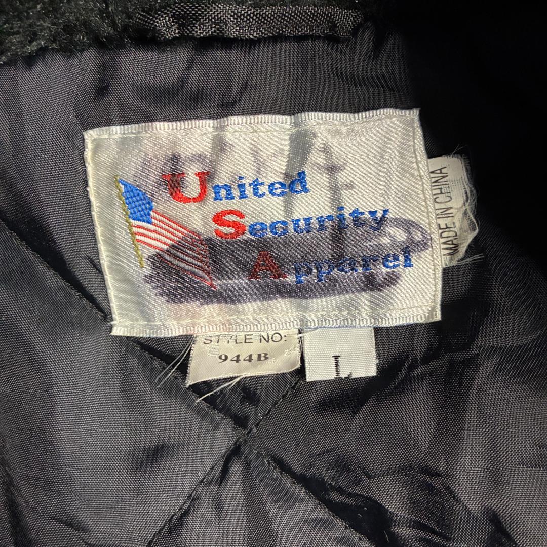 90s B-15 フライトジャケット ブラック ボア襟 星条旗 USA 美品