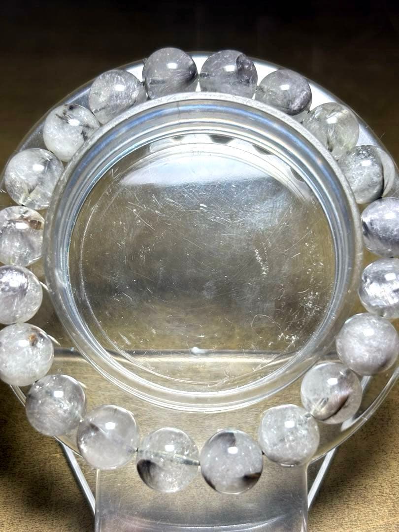 【極上品】プラチナルチルクォーツ ブレスレット（約9.3mm〜9.8mm）