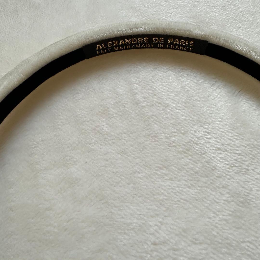 《ALEXANDRE DE PARIS》美品マーシェルエラ　カチューシャ　ベロア