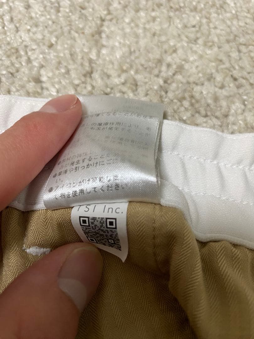 PING ゴルフパンツ ホワイト ジョガータイプ ロゴ入り ストレッチ　M
