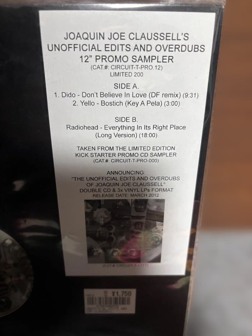 *未使用品* JC Unofficial Edits And Overdubs