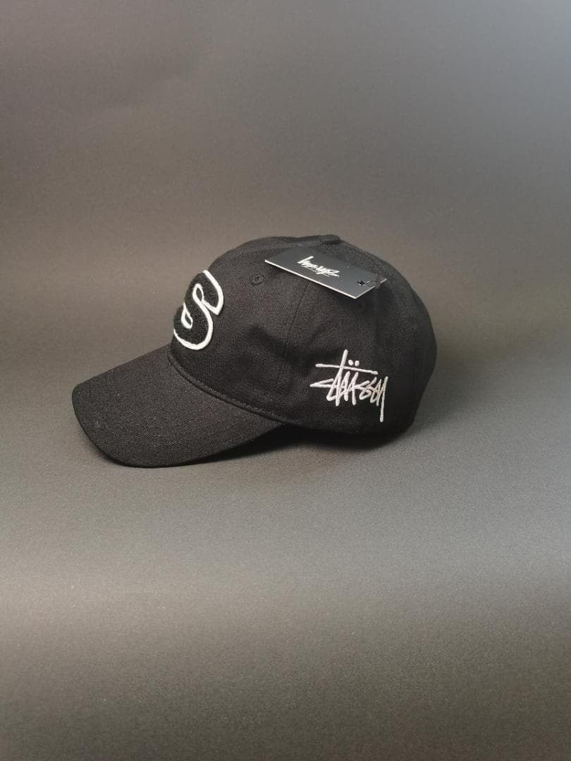 T*o様 Stussy 刺繍Sロゴ ブラックキャップ