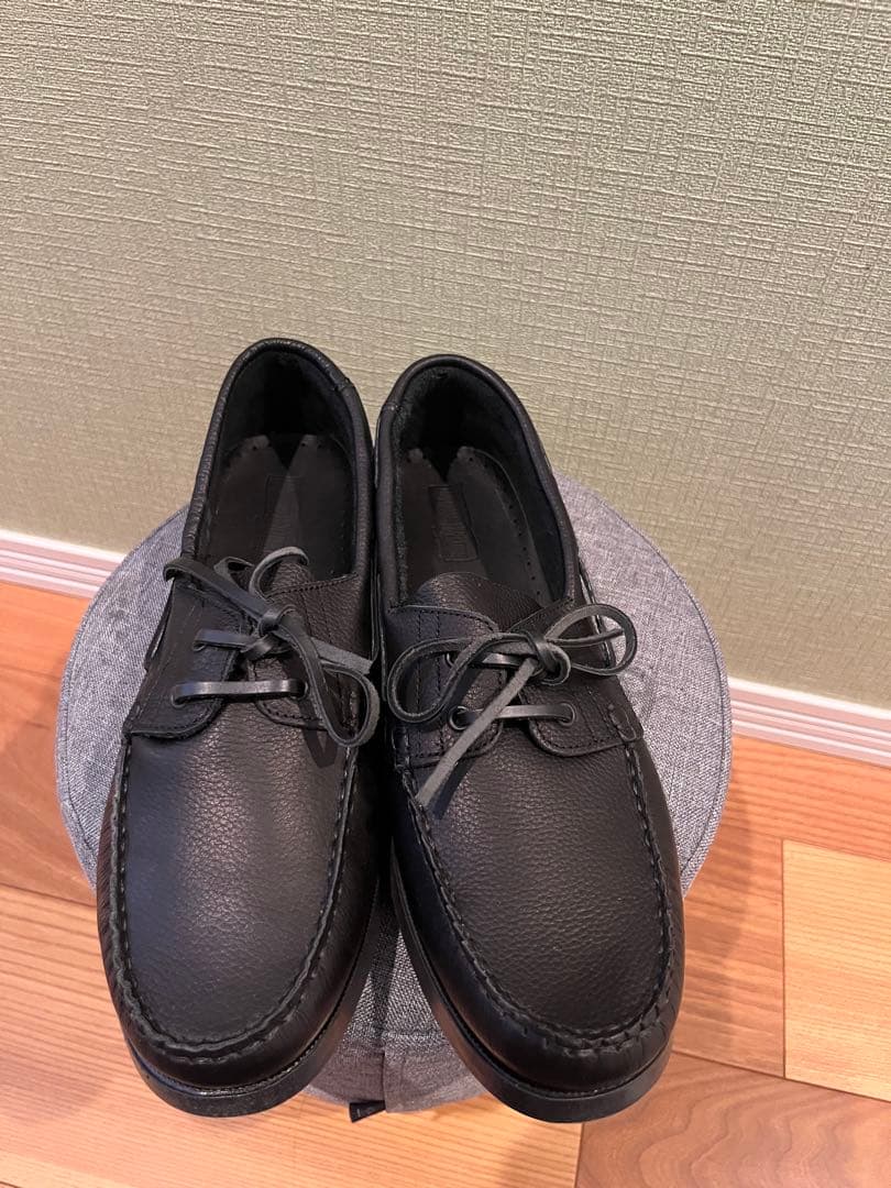 早い者勝ち　BLUE BLUE 2EYE レザーデッキシューズ　42