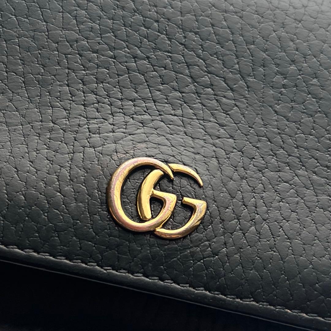 177 美品 GUCCI グッチ マーモント 2つ折り財布
