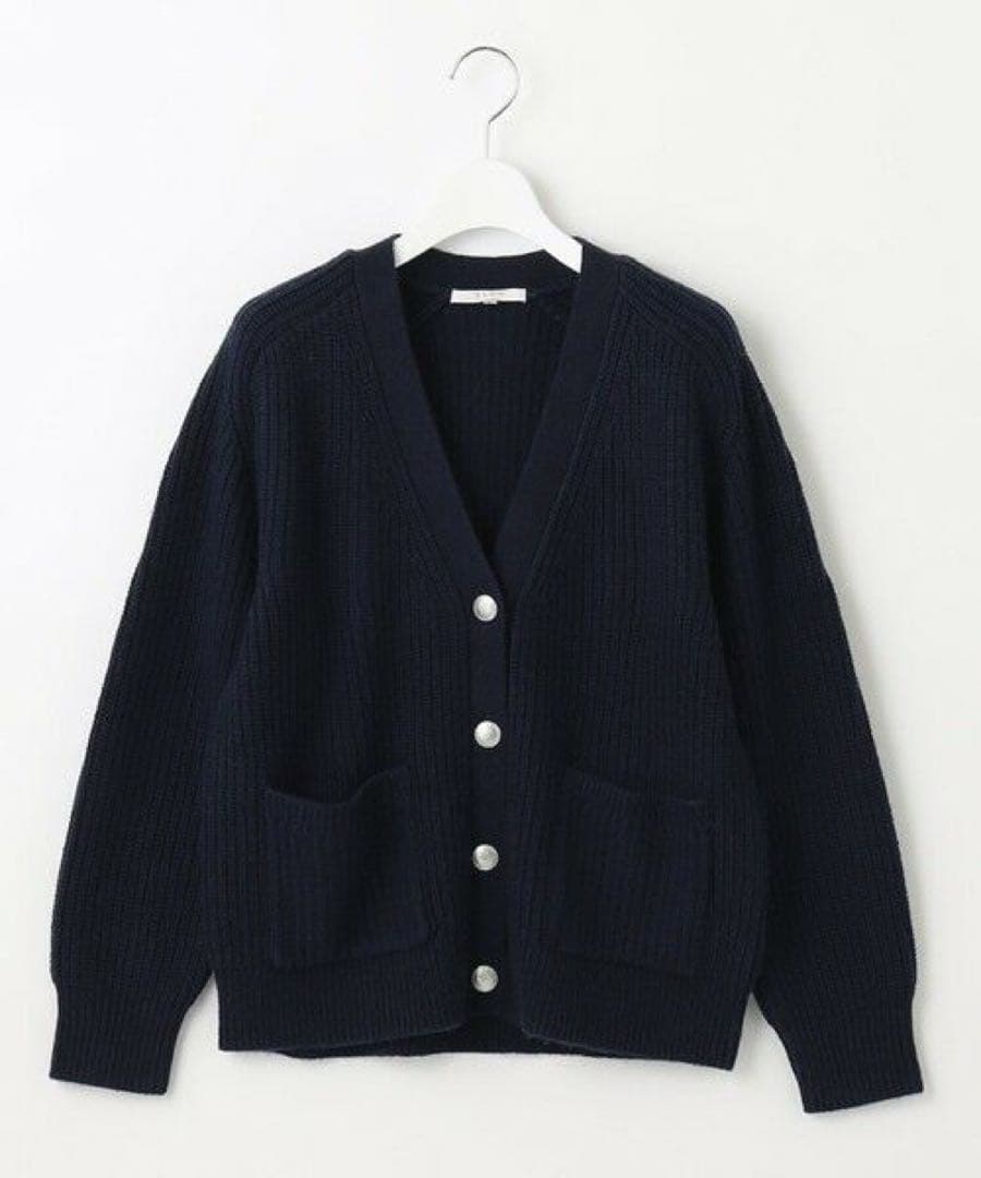 新品タグ付♡23区　ラムズウールナイロンVネックカーディガン　38