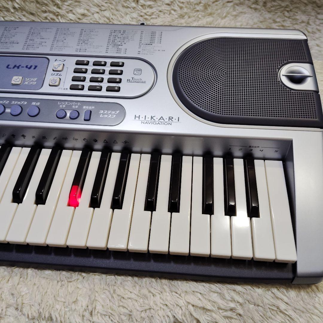 【良品】カシオ 電子ピアノ LK-41 光ナビゲーション タッチレスポンス