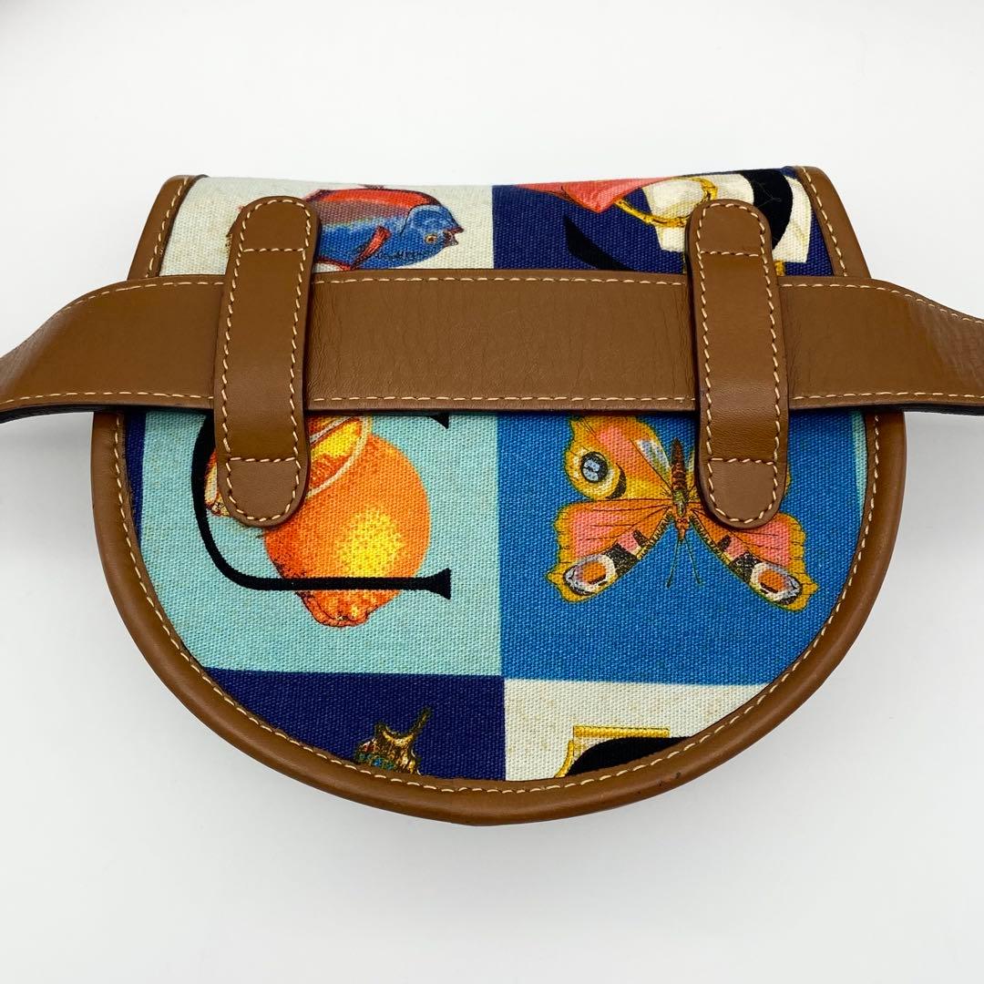 【希少】GUCCI ウエストポーチ　グッチシモ　マルチカラー　キャンバス×レザー