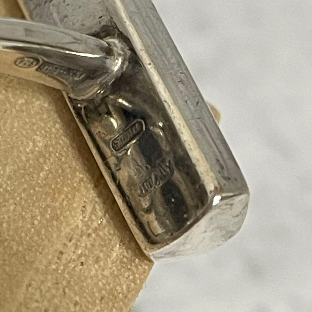 ✨BVLGARI シルバー925 カフリンクス カフス ブラックストライプ