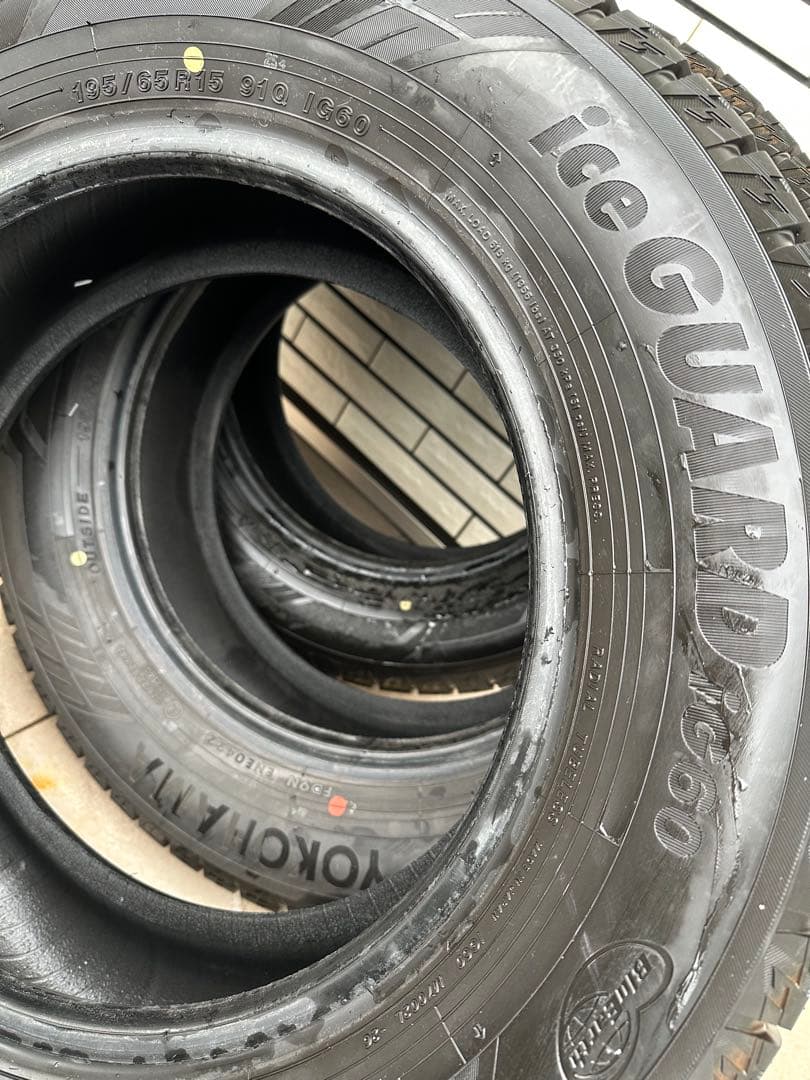 ヨコハマ iG60 195/65R15 2022年製 バリ溝 4本