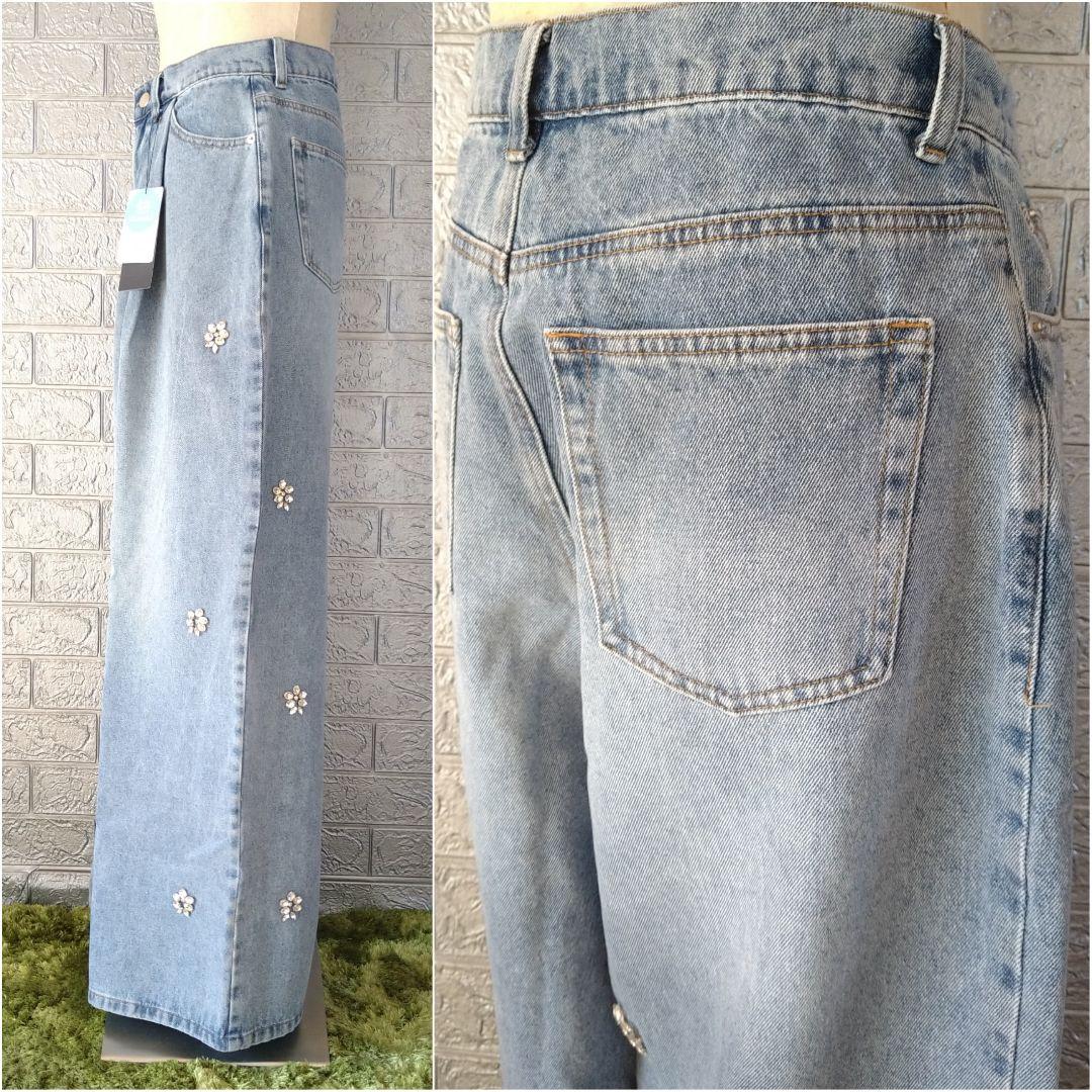 AND COUTURE◇アンドクチュール　《25AW》ビジュータックワイドデニム
