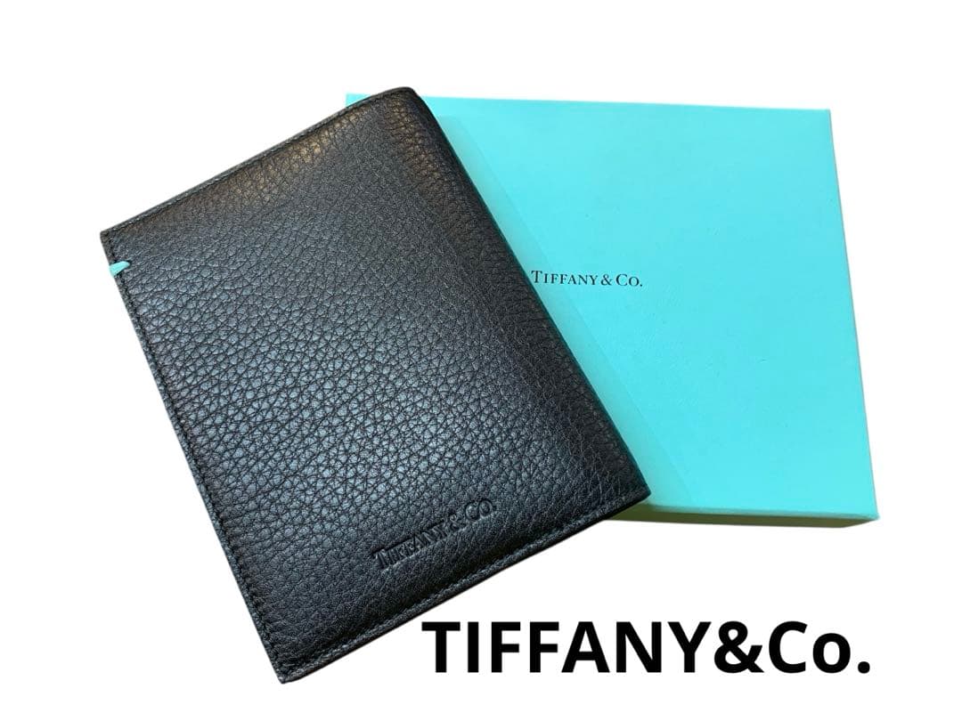 美品 TIFFANY&Co. ティファニー レザー パスポートケース 手帳カバー