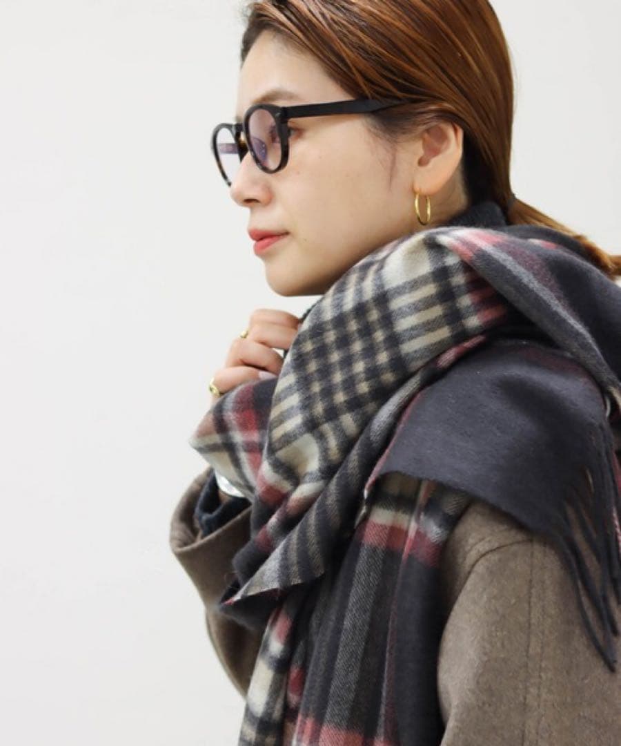 美品！JOURNAL STANDARDカシミヤストール 大判マフラー チェック