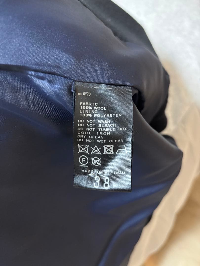 SLOBE ウール100% ダブルブレストロングコート