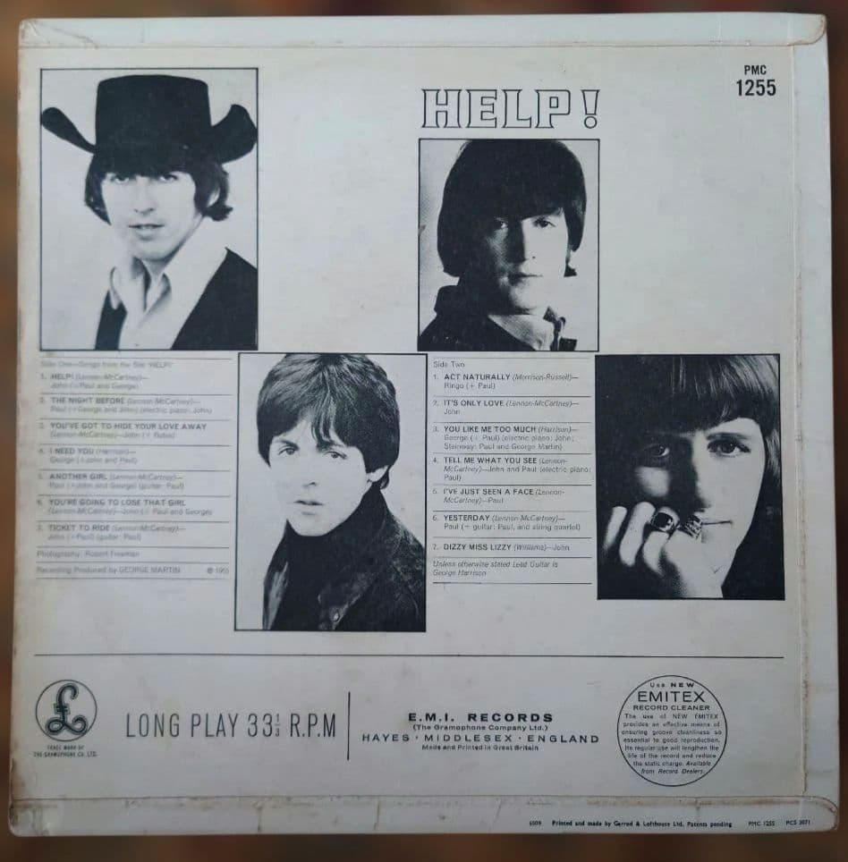 UK初回盤THE BEATLES HELP!