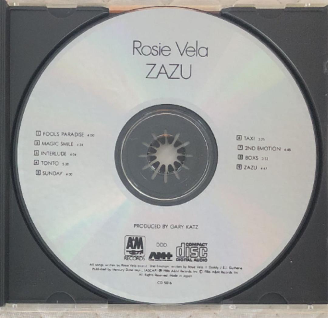 Japan Export盤！Rosie Vela/ロージー・ヴェラ/ ZAZU