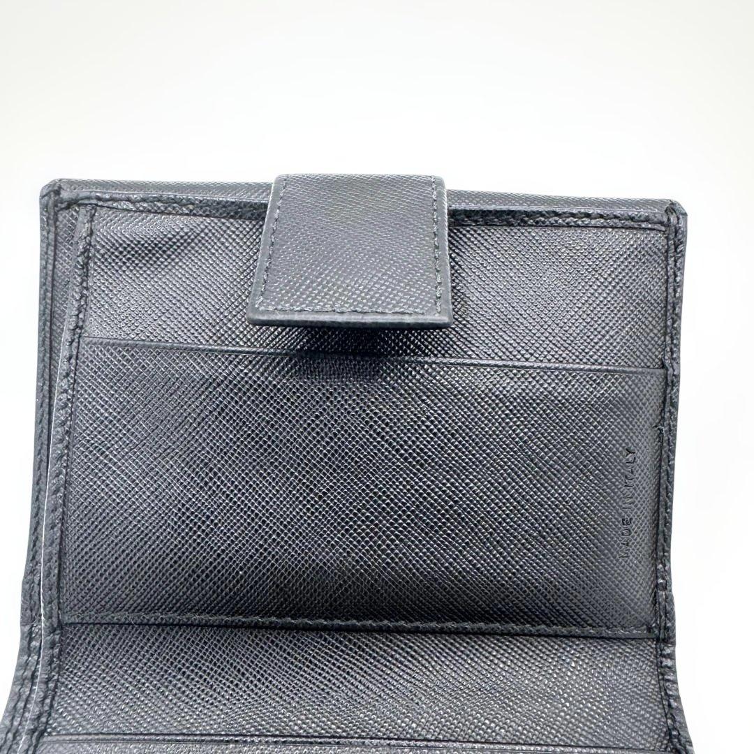 美品 プラダ PRADA サフィアーノ 折り財布 箱 ギャランティ付き