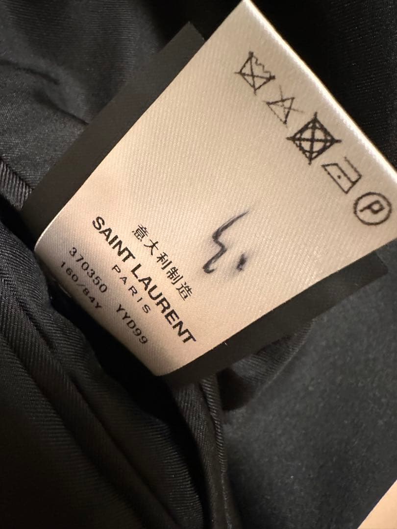 極美品 SAINT LAURENT PARIS ショールカラー黒ジャケット