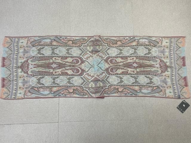 (L03020) 新品 ETRO シルク ペイズリー柄 スカーフ ストール