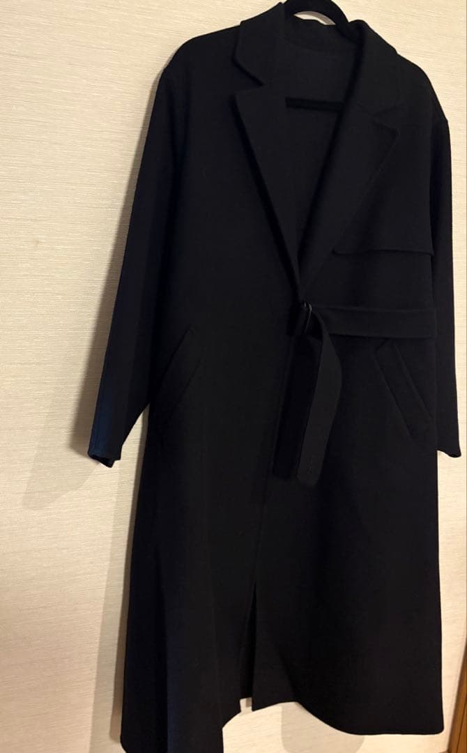 LOHEN ローヘン　ロングタイロッケンウールリバーコート　ブラック