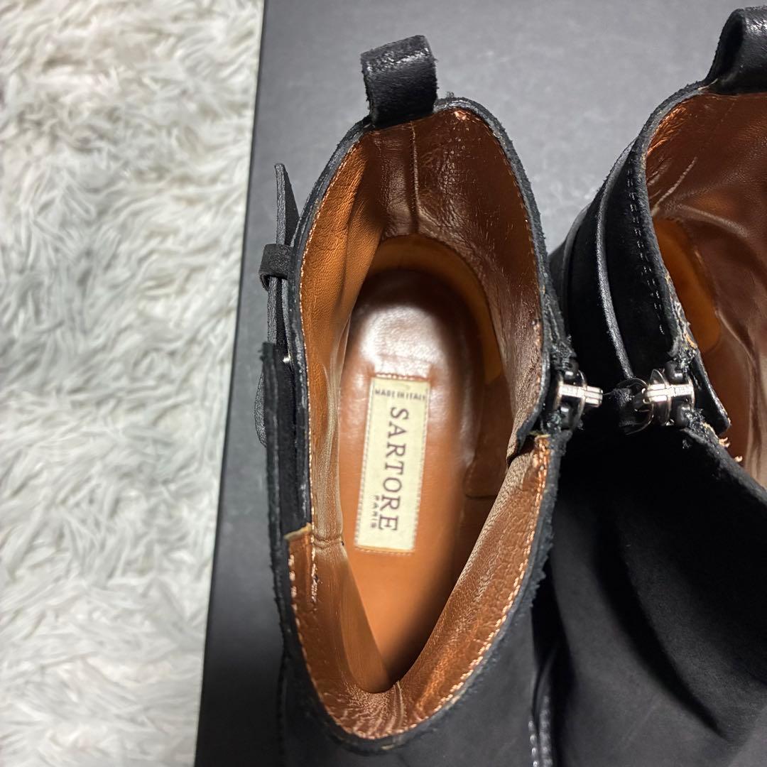 【未使用に近い】SARTORE 本革 ハラコ BLACK〈定価110,000円〉