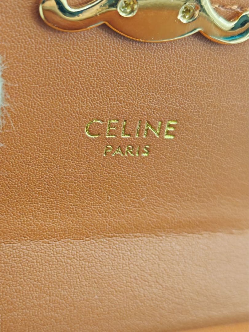 【美品】CELINE トリオンフ 三つ折り財布 ブラウン