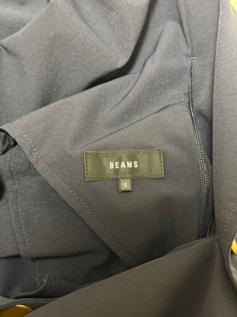 BEAMS ワイドフィットテックブレザー&パンツ　ネイビーS