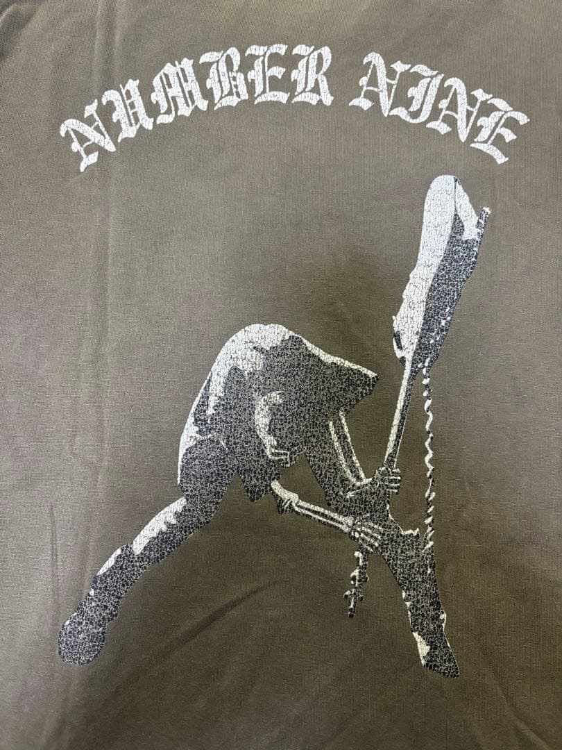 S*.様 ナンバーナイン　鬼フェード　スカル　バンド　ダメージ加工　Tシャツ　サ