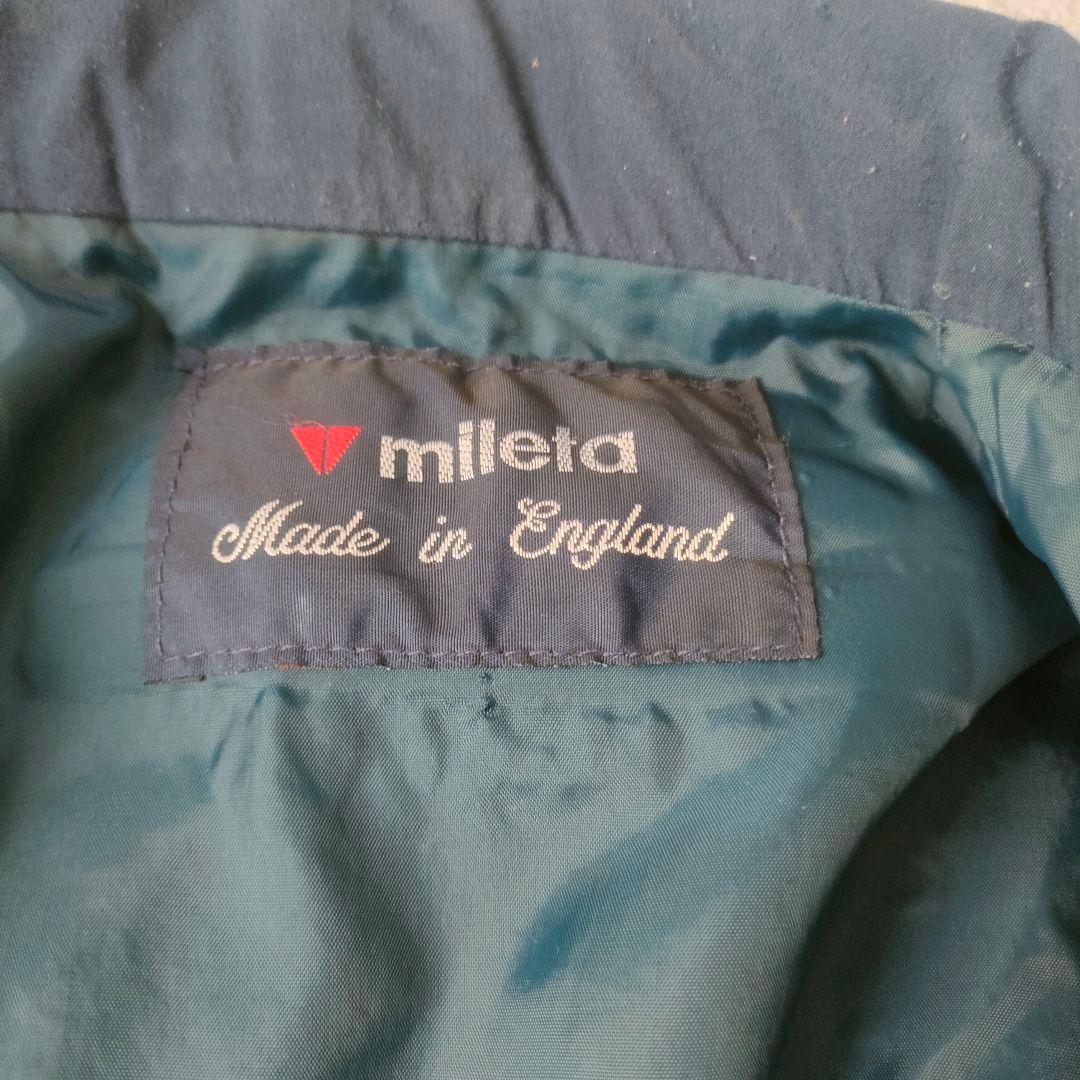 milleta ハリントンジャケット ネイビー チェック切替