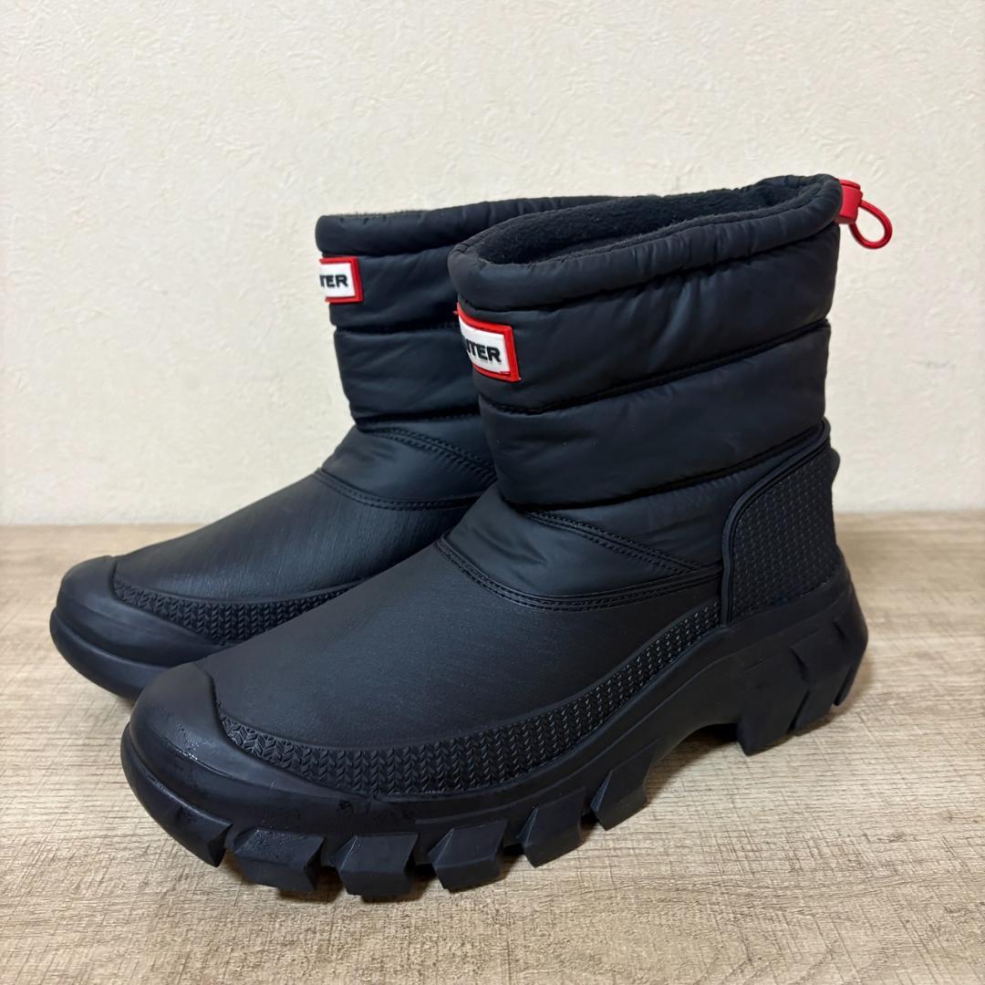 HUNTER イントレピッド ショートスノーブーツ 25cm ブラック