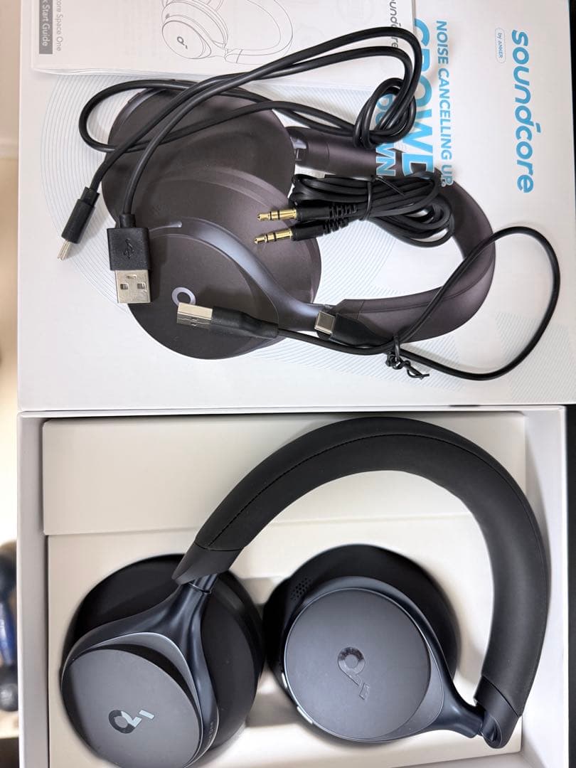 soundcore Space One ブラック ワイヤレスヘッドホン