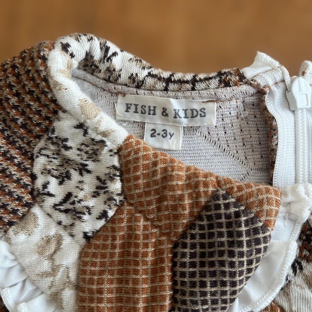 ワンピース FISH&KIDS PATCHWORK DRESS 2-3y