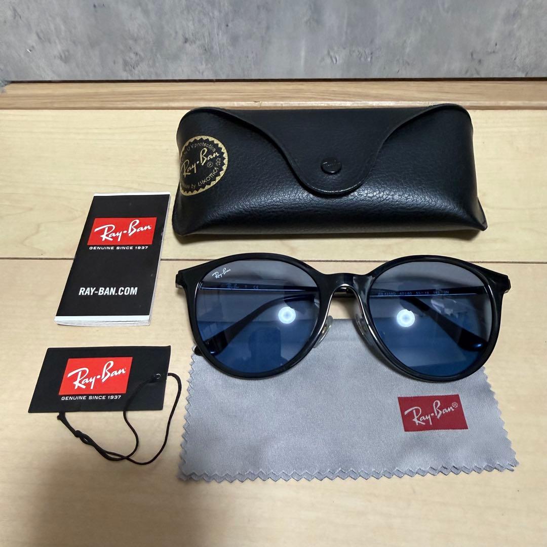 Ray-Ban RB4334D ブラックフレーム ブルーレンズ サングラス