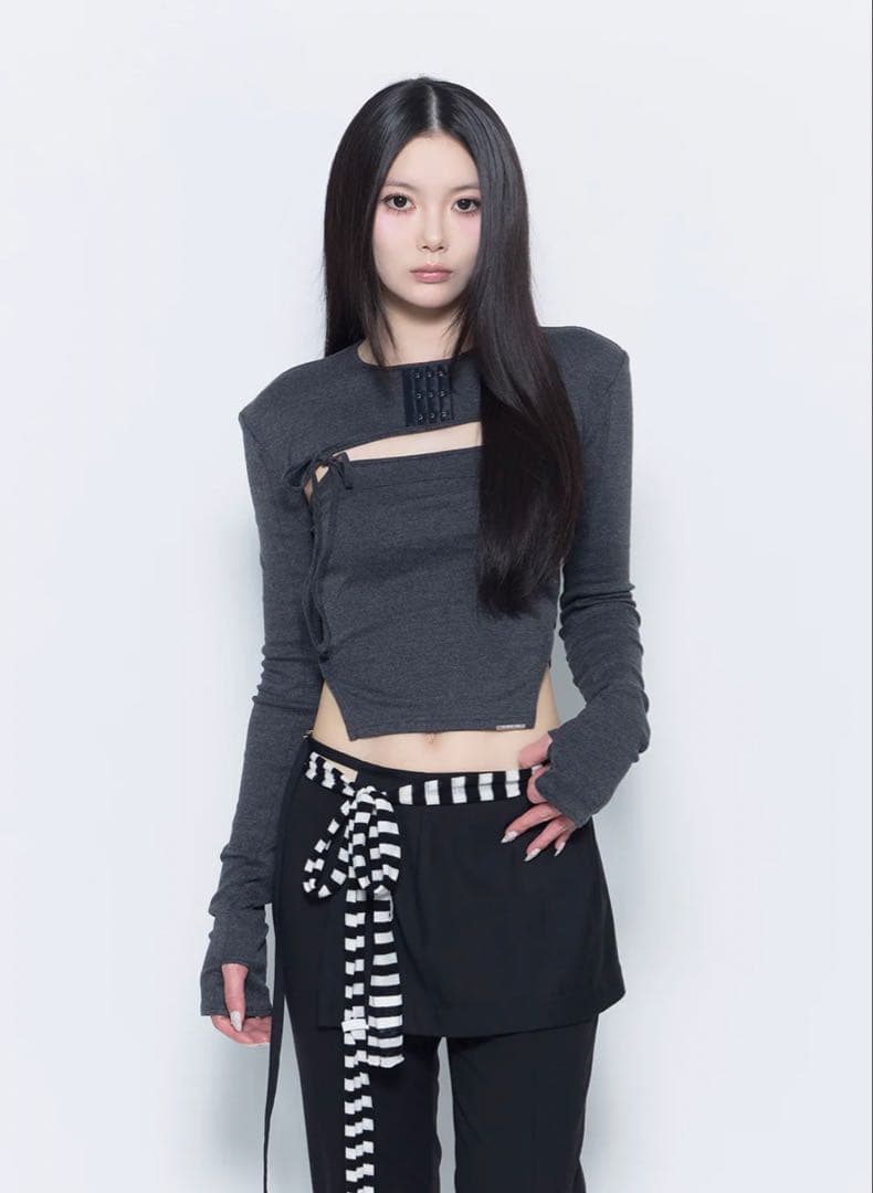 トップス theredthread layer ensemble ribbon