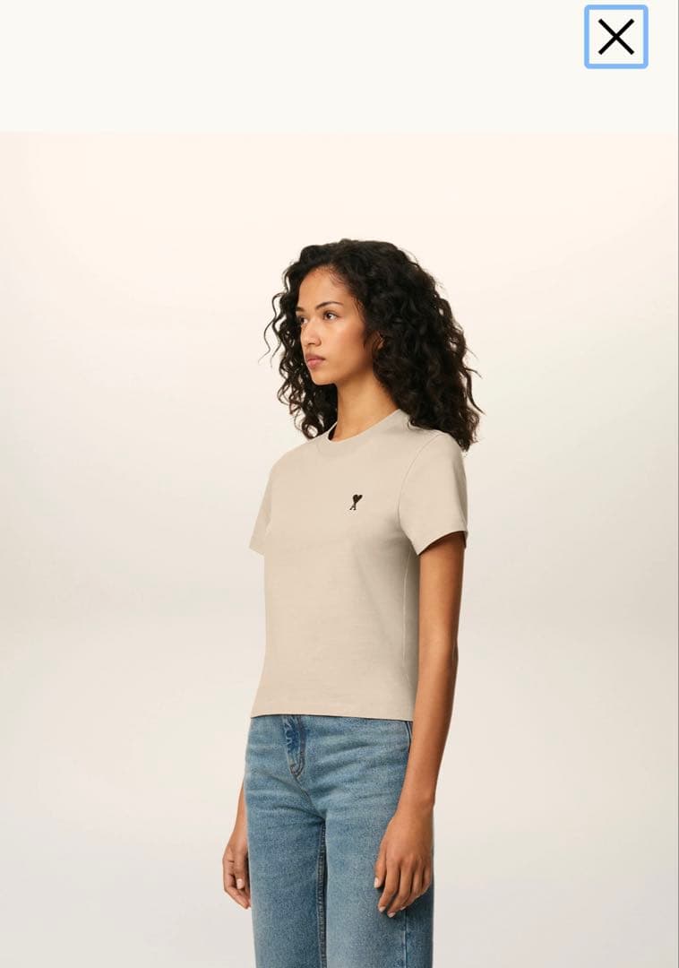 AMI DE COEUR Tシャツ ホワイトコーヒー　2025AW現行