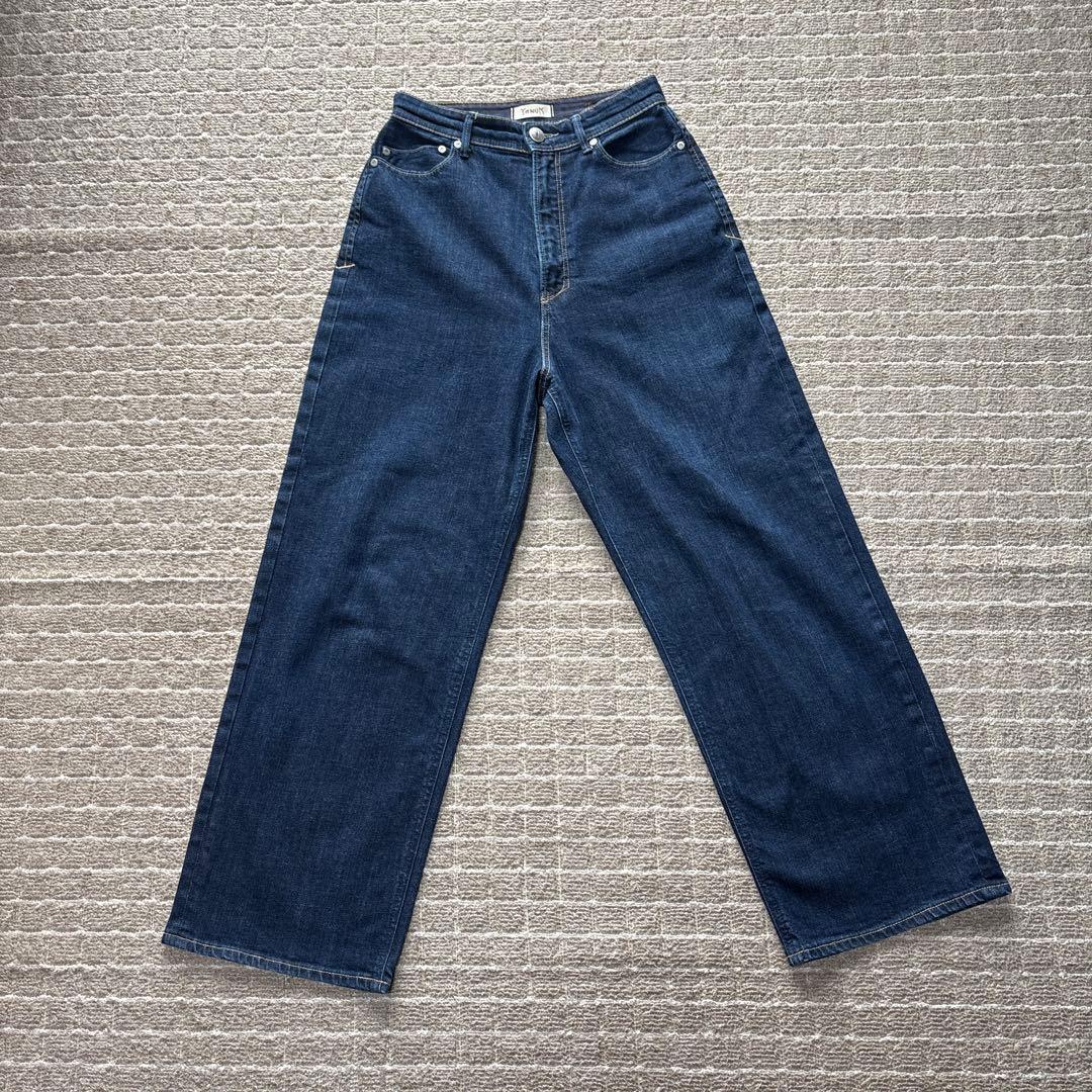 YANUK ヤヌーク JOAN ルーズストレート デニムパンツ 26 インディゴ