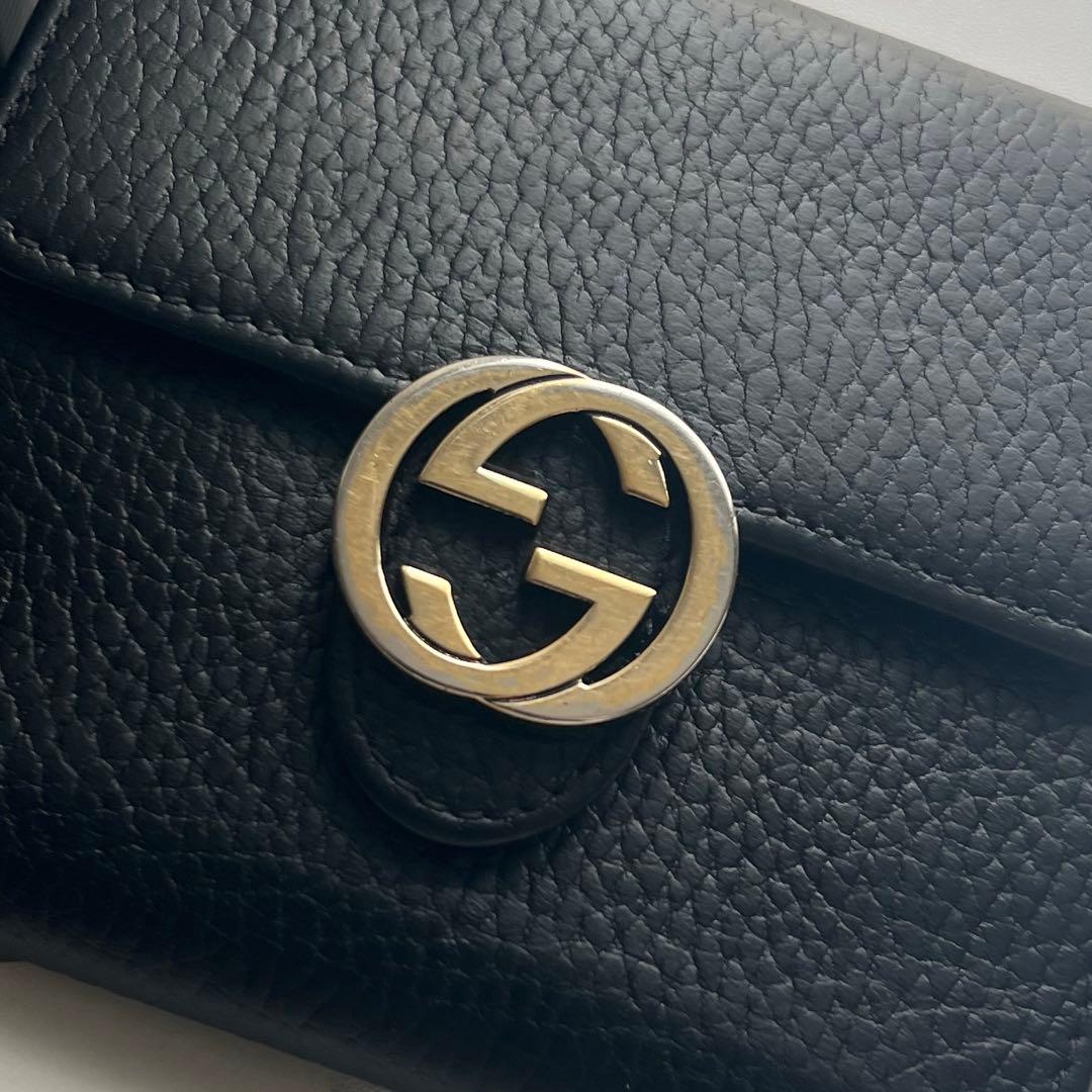 195 美品 GUCCI グッチ 2つ折り財布