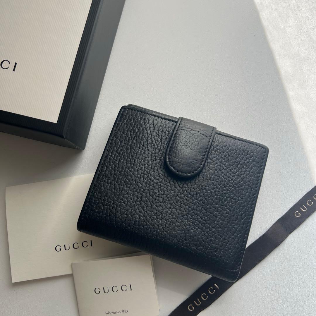 195 美品 GUCCI グッチ 2つ折り財布