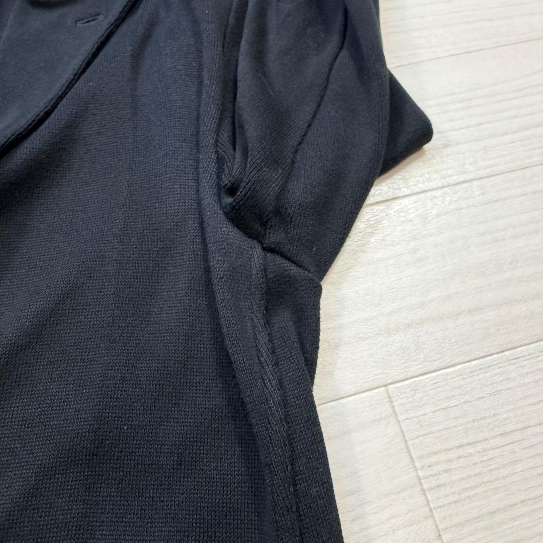 LARDINI ニットジャケット 輝く シェルボタン サイズL 黒
